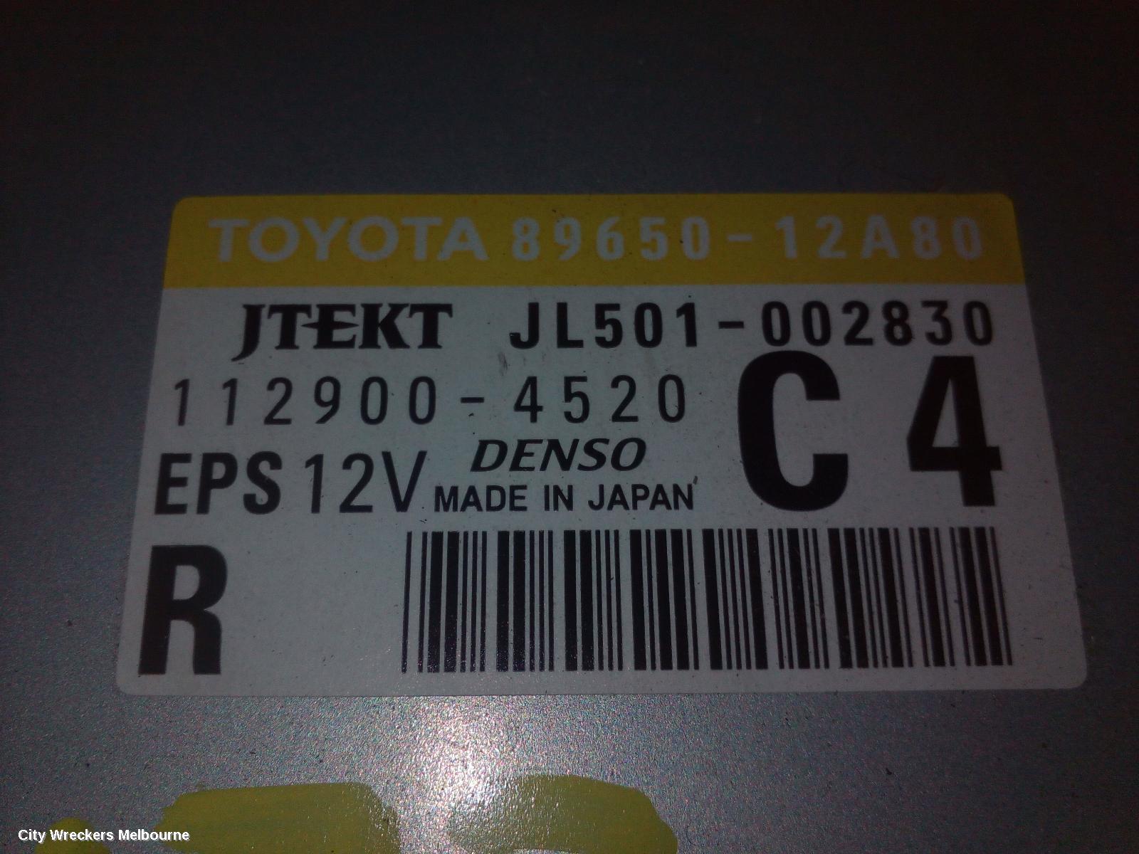 TOYOTA COROLLA ECU, ENGINE ECU, AUTO T/M, 89661-12K81, ECU ONLY, ZRE152/20153R, 03/2007 - 10/2013