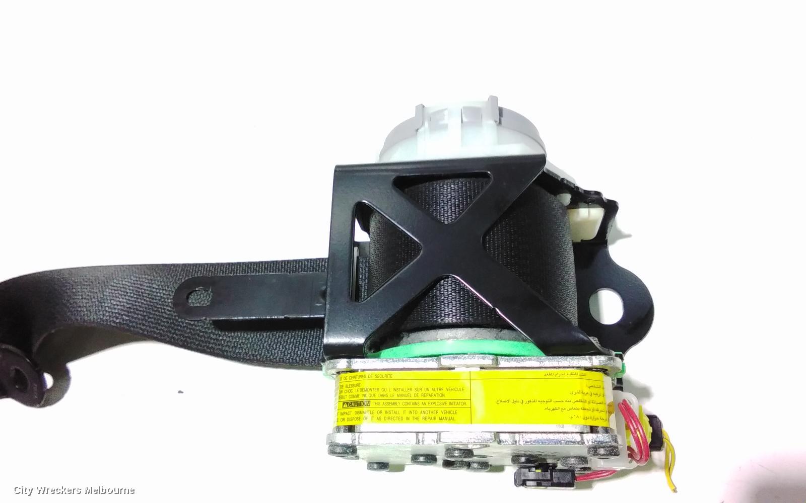 TOYOTA COROLLA SEATBELT/STALK, RH FRONT, SEAT BELT STALK ONLY, BLACK, ZRE152/20153R, 03/2007 - 12/2013