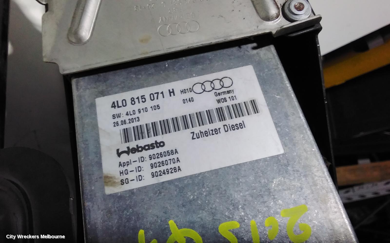 AUDI Q7, 4L, 09/2006 - 08/2015, 4L0815071H CALEFACCION AUXILIAR  2011 2012 2013 2014 2015: 103259