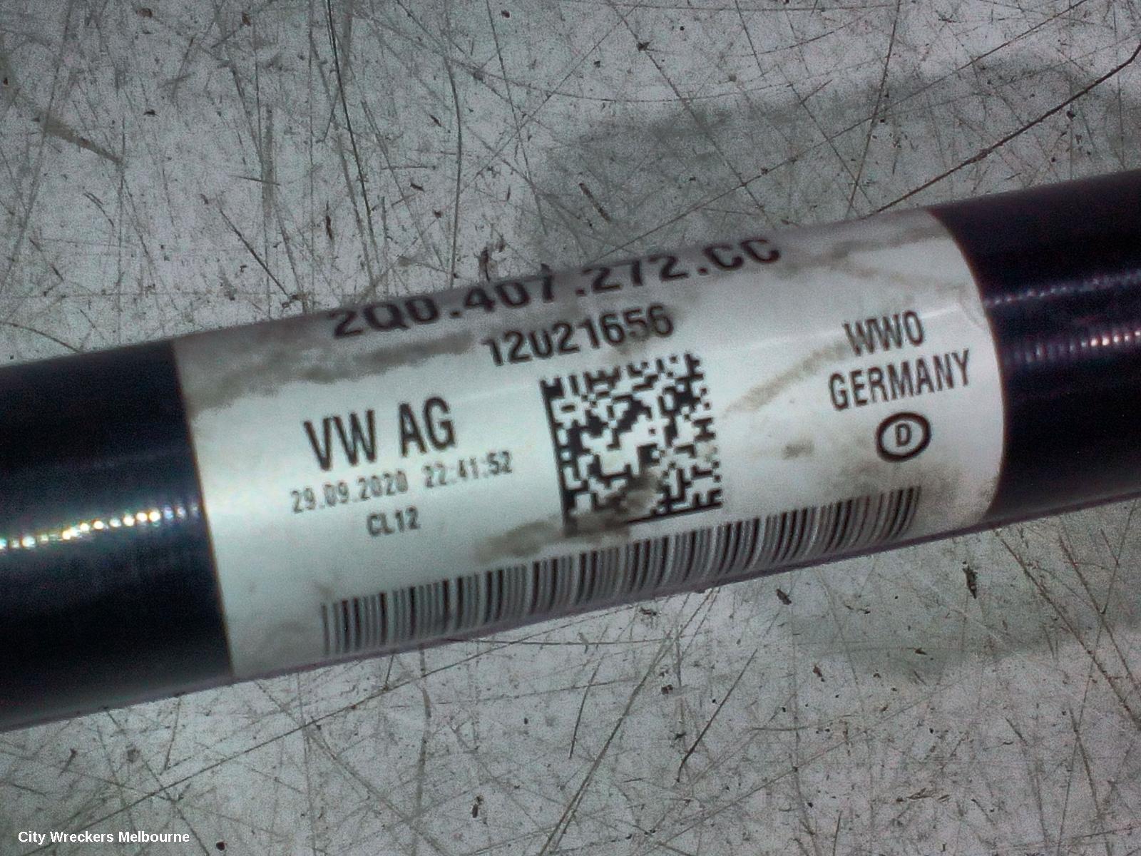 SKODA KAMIQ RIGHT DRIVESHAFT, FRONT, PETROL, 1.0, NW, 06/2020 ONWARDS