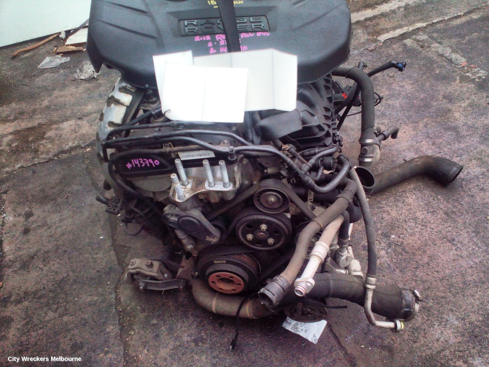 LAND ROVER RANGEROVER EVOQUE ENGINE, PETROL, 2.0, TURBO, L538, 11/2011 - 01/2019