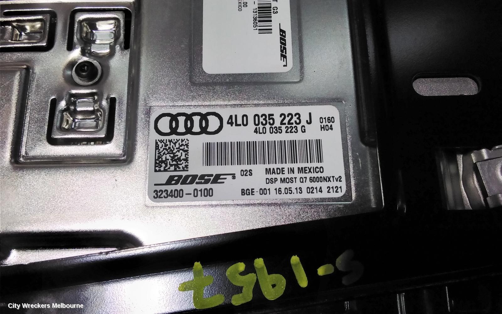 AUDI Q7 RADIO/CD/DVD/SAT/TV, AMPLIFIER, 4L, P/N 4L0910223E/4L0910223K, 09/2006 - 08/2015