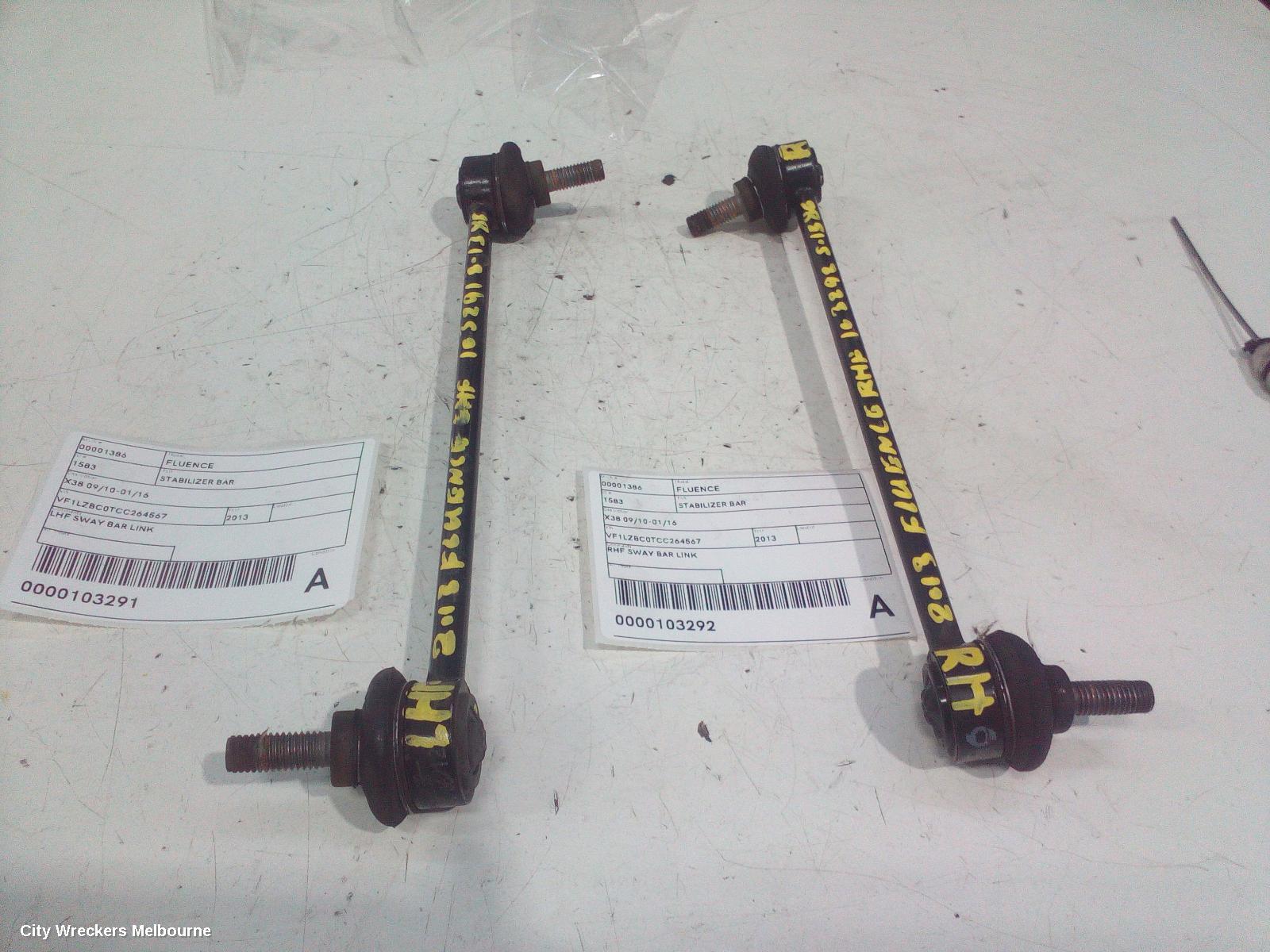 RENAULT FLUENCE STABILISER BAR, X38 09/2010 - 01/2016