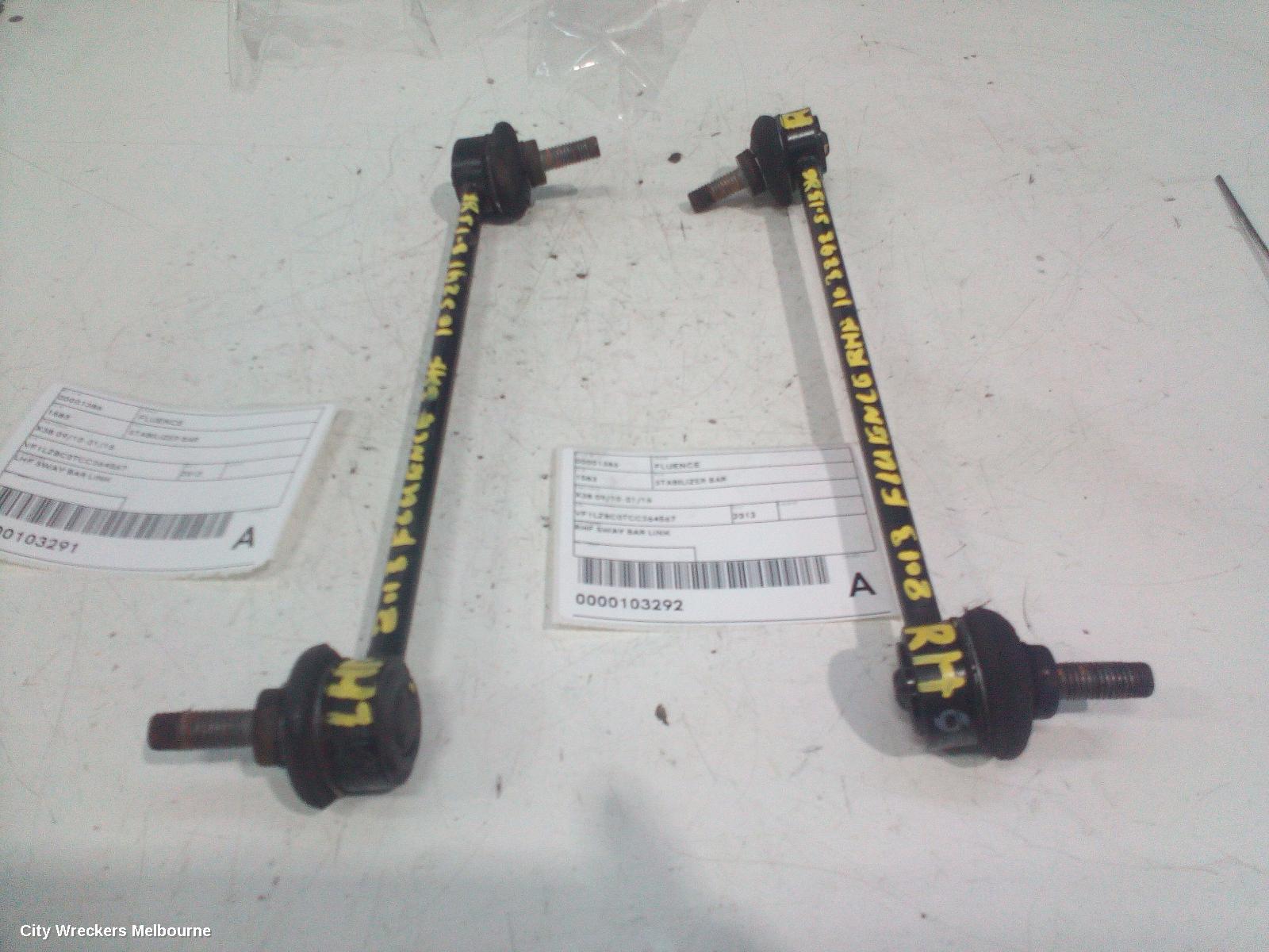 RENAULT FLUENCE STABILISER BAR, X38 09/2010 - 01/2016