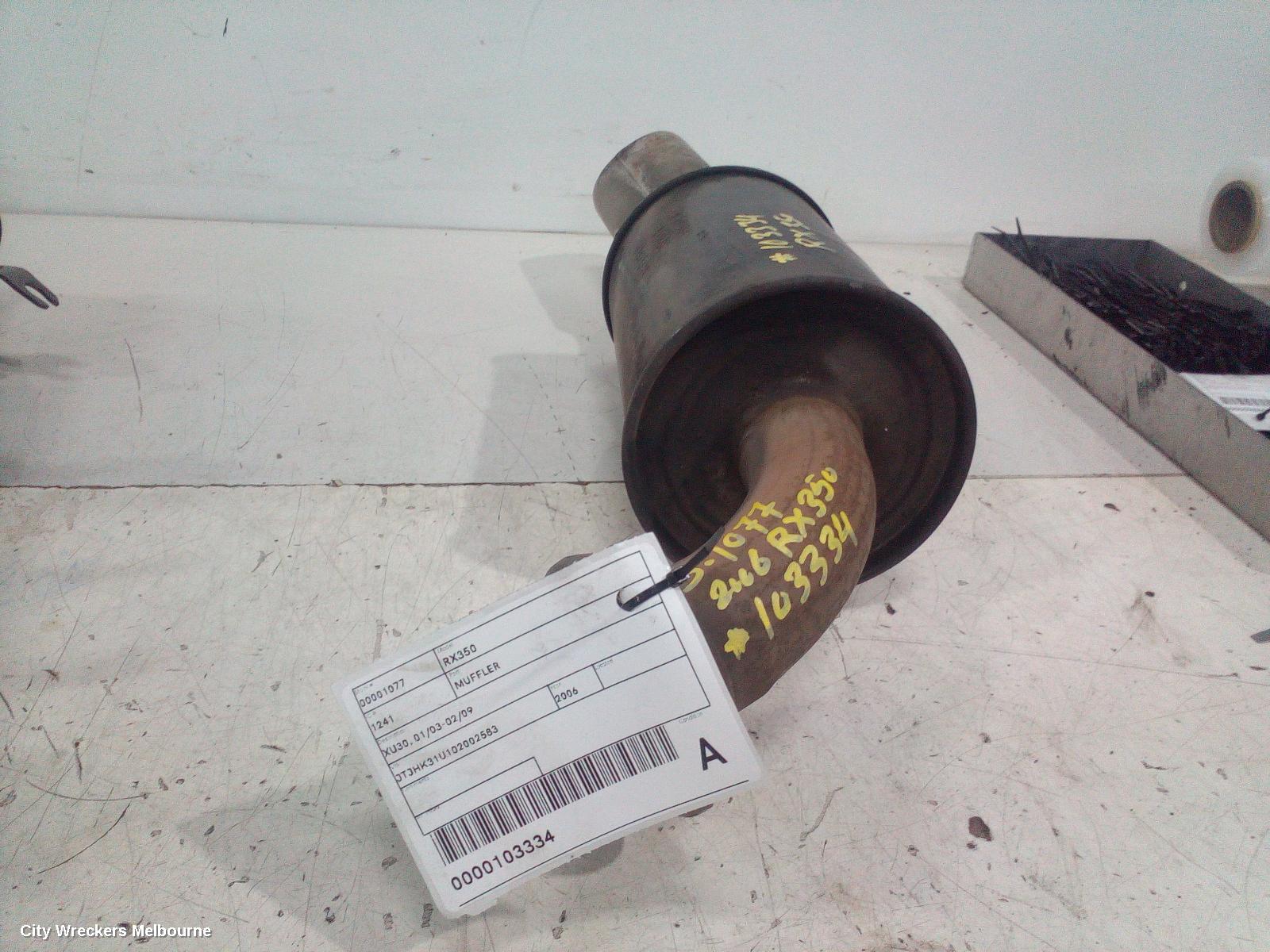 LEXUS RX SERIES SILENCER, XU30, 01/2003 - 02/2009