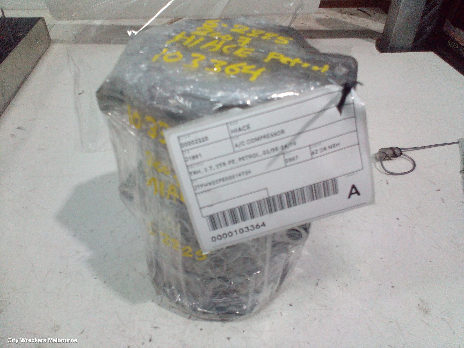 TOYOTA HIACE A/C COMPRESSOR, TRH, 2.7, 2TR-FE, PETROL, 03/2005 - 04/2019