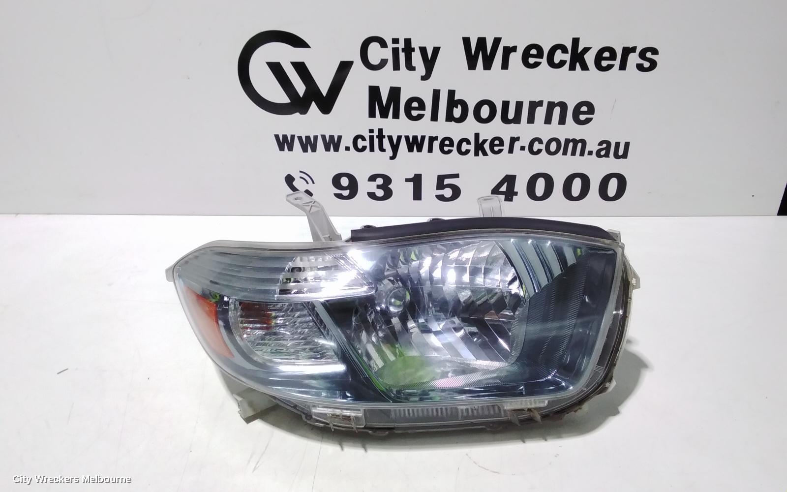 TOYOTA KLUGER RIGHT HEADLAMP, GSU40-GSU45, SMOKED LENS TYPE, 05/2007 - 09/2010