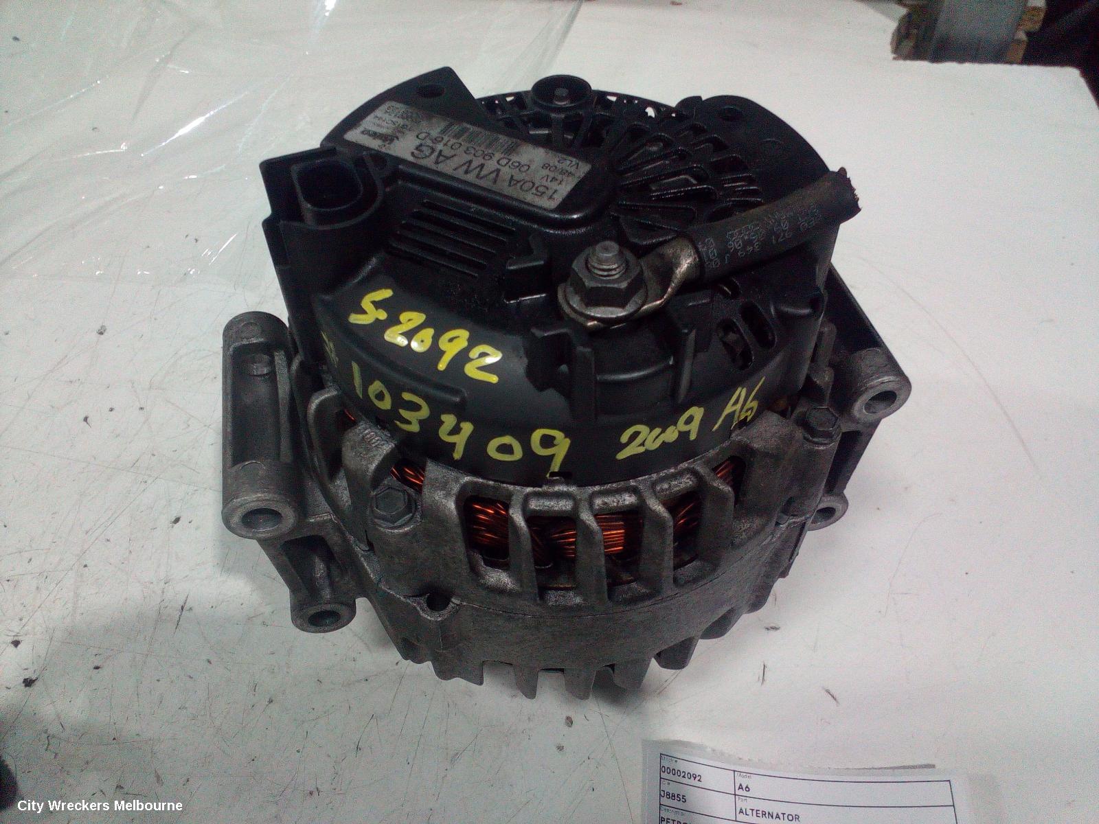 AUDI A6 ALTERNATOR, PETROL, 2.0, TURBO, C6/4F (A6), 09/2006 - 06/2011