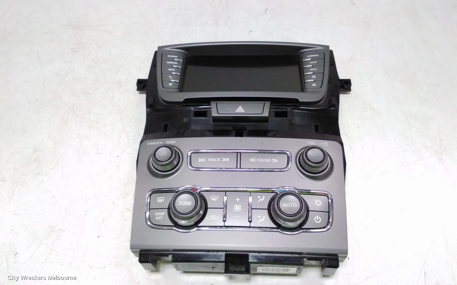 HOLDEN COMMODORE RADIO/CD/DVD/SAT/TV, DISPLAY/CONTROL PANEL ONLY, SINGLE DISC CD PLAYER, W/ SAT NAV, VE, HSV/CALAIS/SSV, 09/2009 - 04/2013