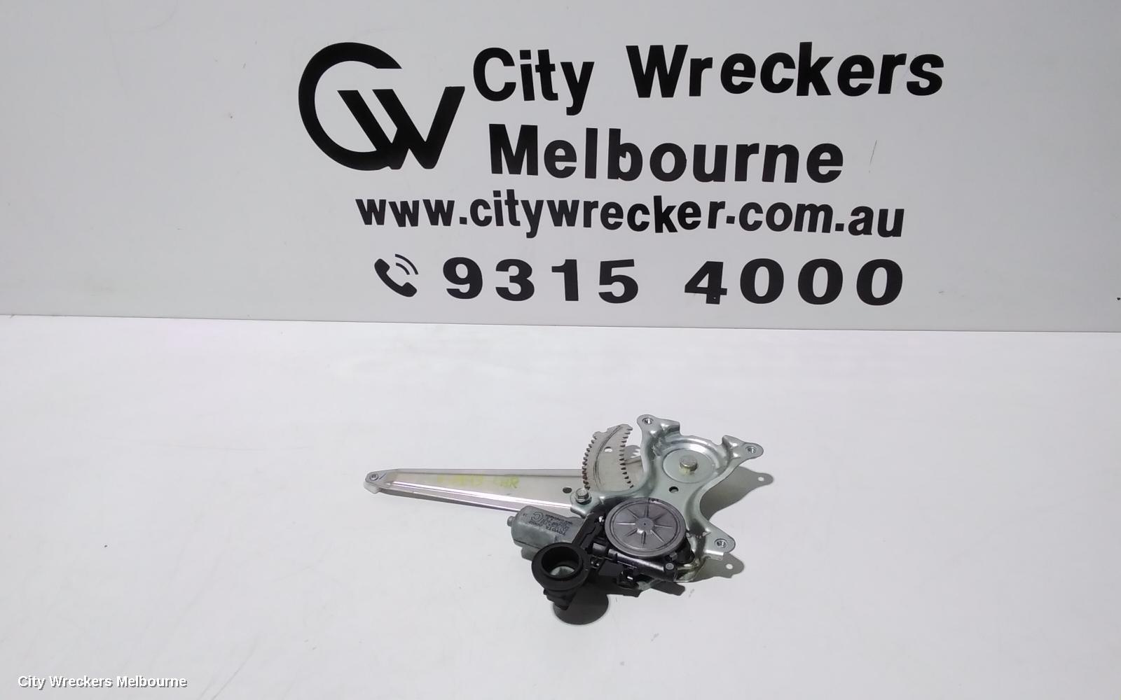 TOYOTA COROLLA LEFT REAR WND REG/MOTOR, ZRE172R, SEDAN, 12/2013 - 06/2019