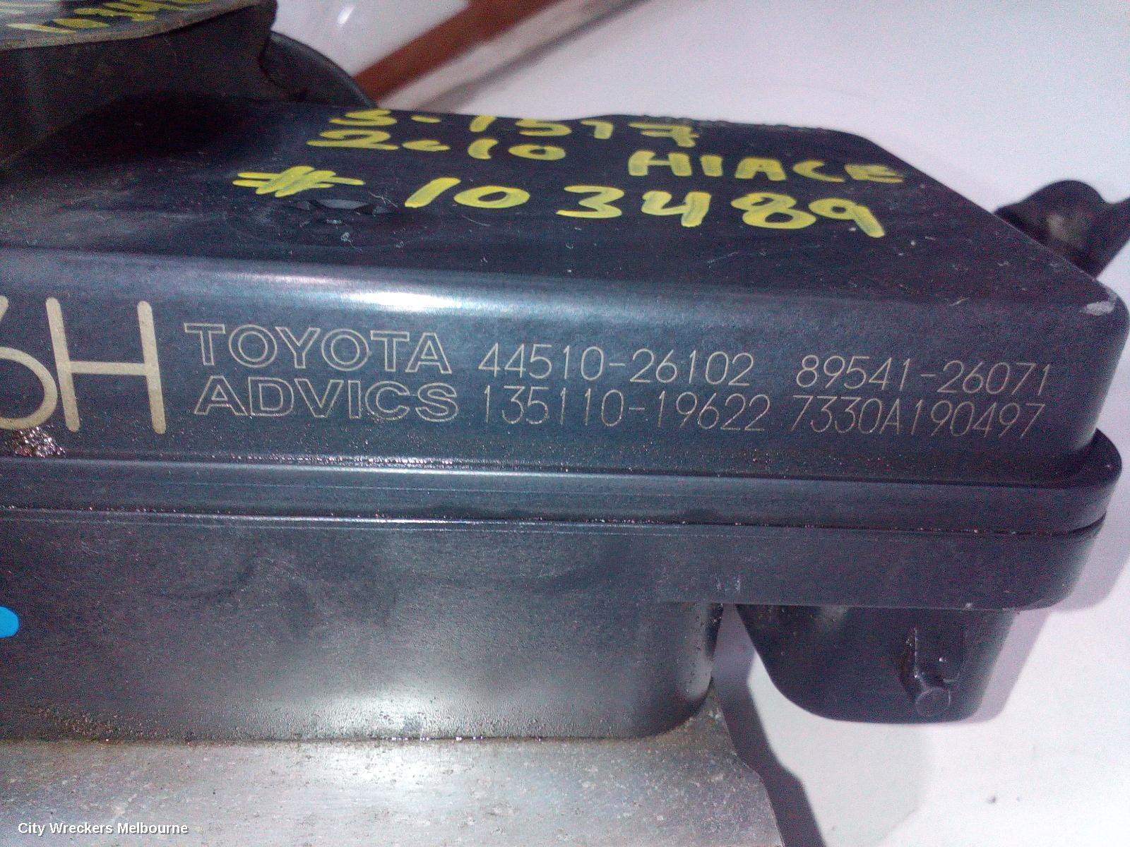 TOYOTA HIACE ABS PUMP/MODULATOR, TRH/KDH, LWB/SWB, 03/2005 - 04/2019