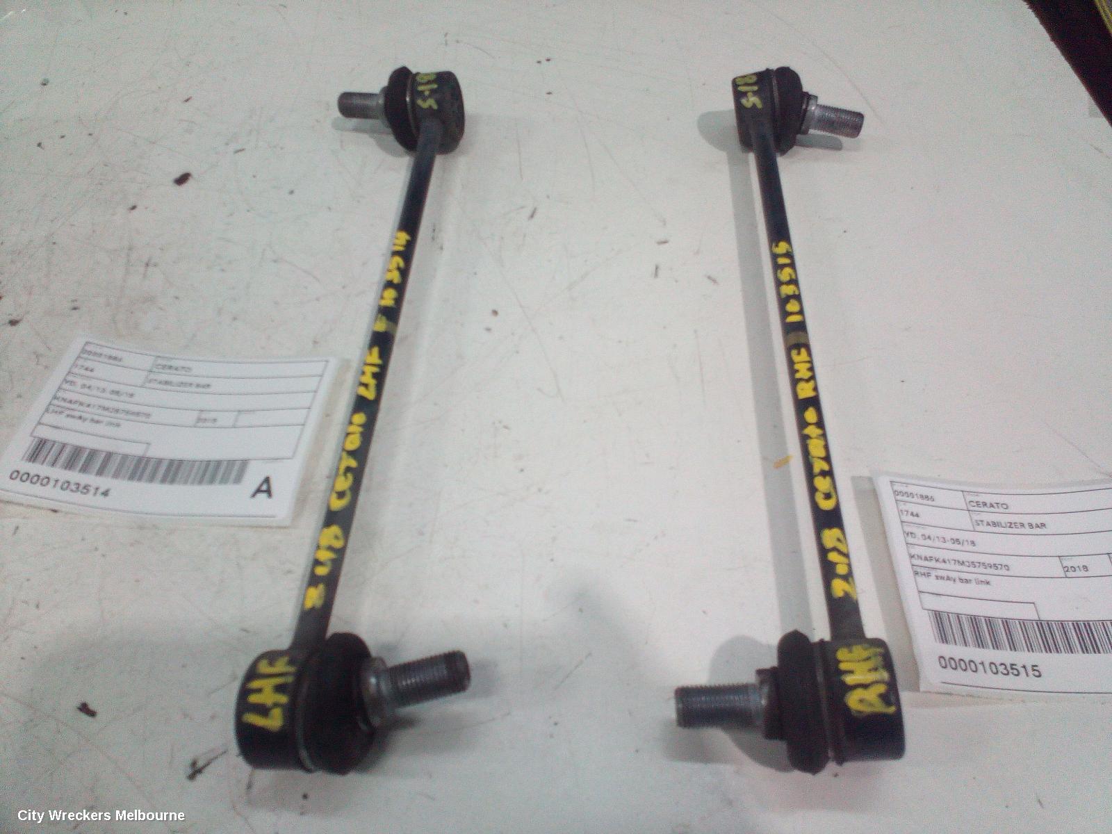 KIA CERATO STABILISER BAR, YD, 04/2013 - 05/2018