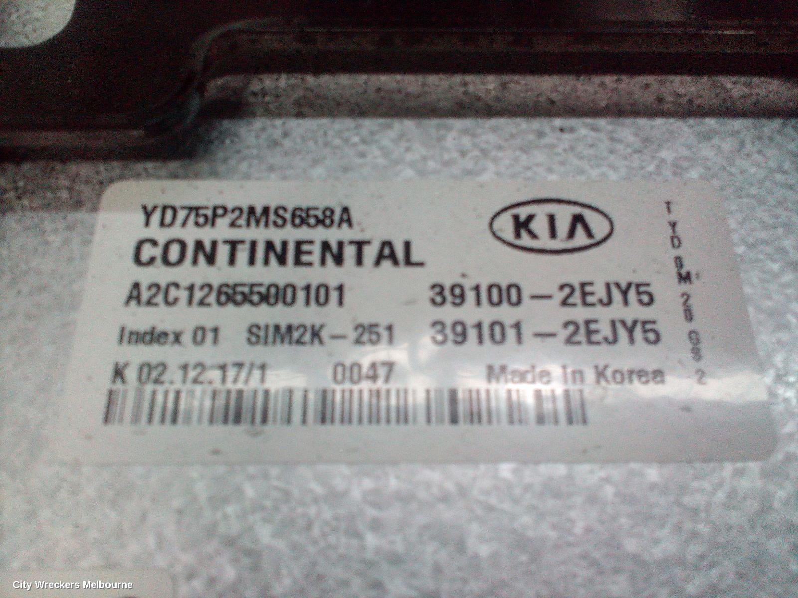 KIA CERATO ECU, ENGINE ECU, 2.0, PETROL, AUTO, G4NA, ECU ONLY, YD, 03/2016 - 05/2018