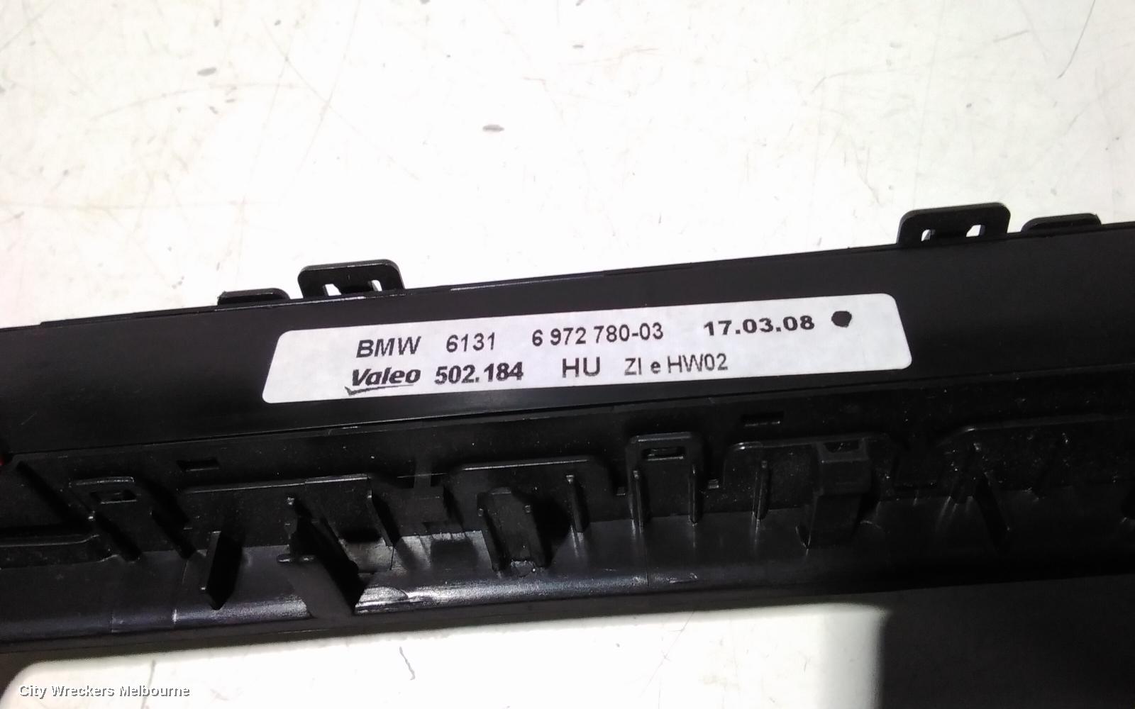 BMW X5 HEATER/AC CONTROLS, E70, NON SEAT WARMER TYPE, 03/2007 - 08/2013