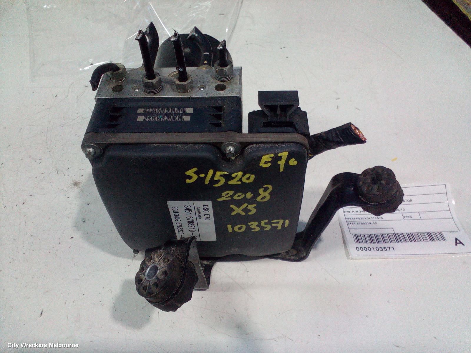 BMW X5 ABS PUMP/MODULATOR, E70, P/N 34516780125, 03/2007 - 08/2013