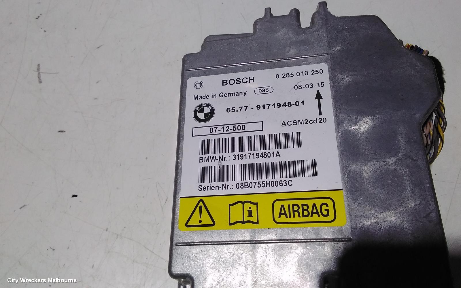 BMW X5 AIRBAG MODULE/SENSOR, MODULE, E70, 03/2007 - 08/2013