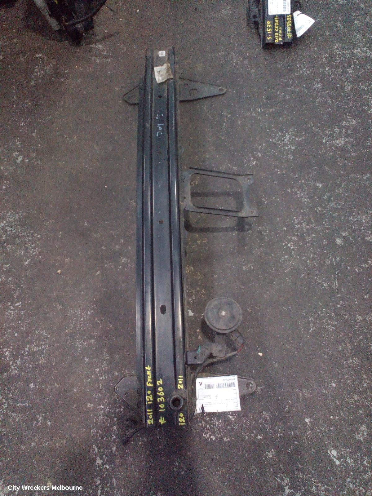 HYUNDAI I20 F/BAR REINFORC/BRACK, MAIN REINFORCEMENT, PB, 07/2010 - 03/2012