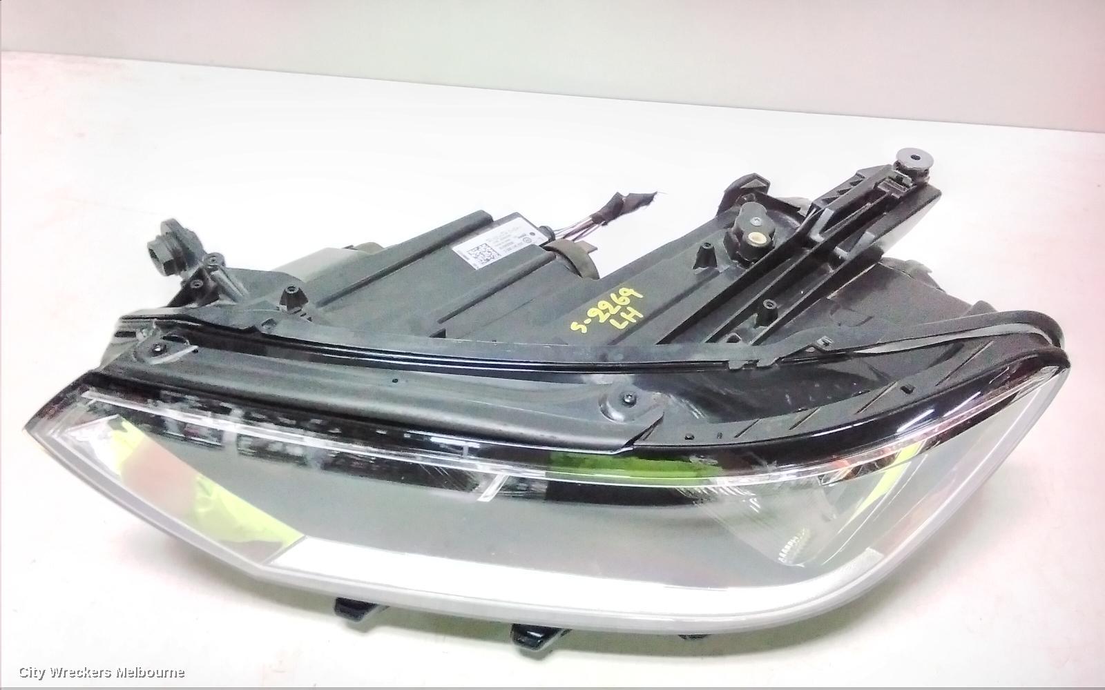 VOLKSWAGEN PASSAT LEFT HEADLAMP, B8/MK7, HALOGEN TYPE, 06/2015 - 10/2019