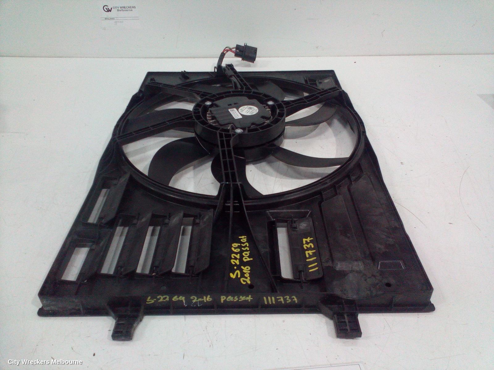 VOLKSWAGEN PASSAT FAN, SINGLE FAN ASSY, PETROL, B8/MK7, 06/2015 - 06/2021