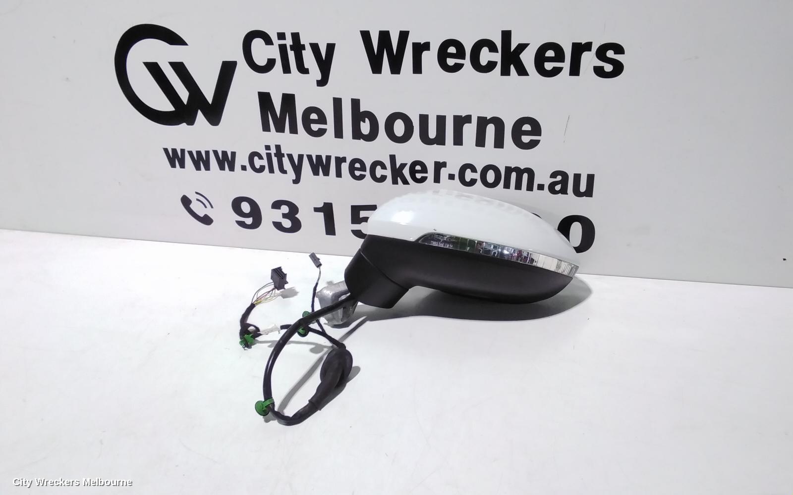 VOLKSWAGEN PASSAT LEFT DOOR MIRROR, B8/MK7, NON POWER FOLD TYPE, 06/2015 ONWARDS