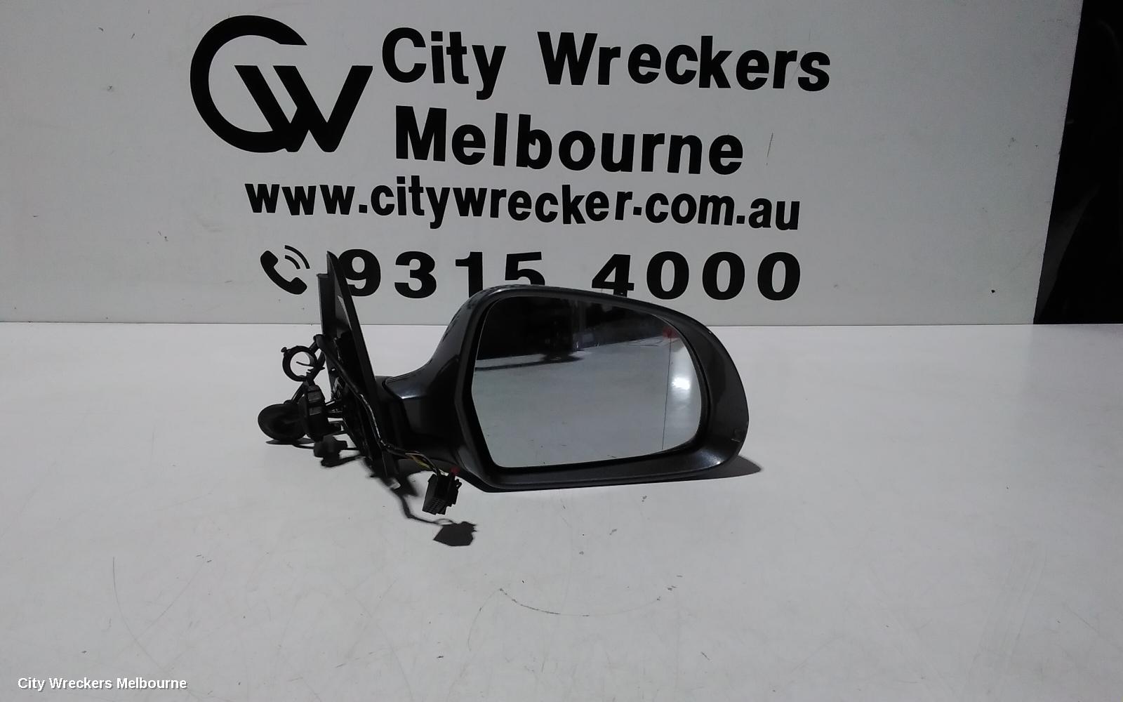 AUDI Q3 RIGHT DOOR MIRROR, POWER, NON AUTO FOLD, NON HEATED, W/ LANE ASSIST, 8U, 03/2012 - 12/2018