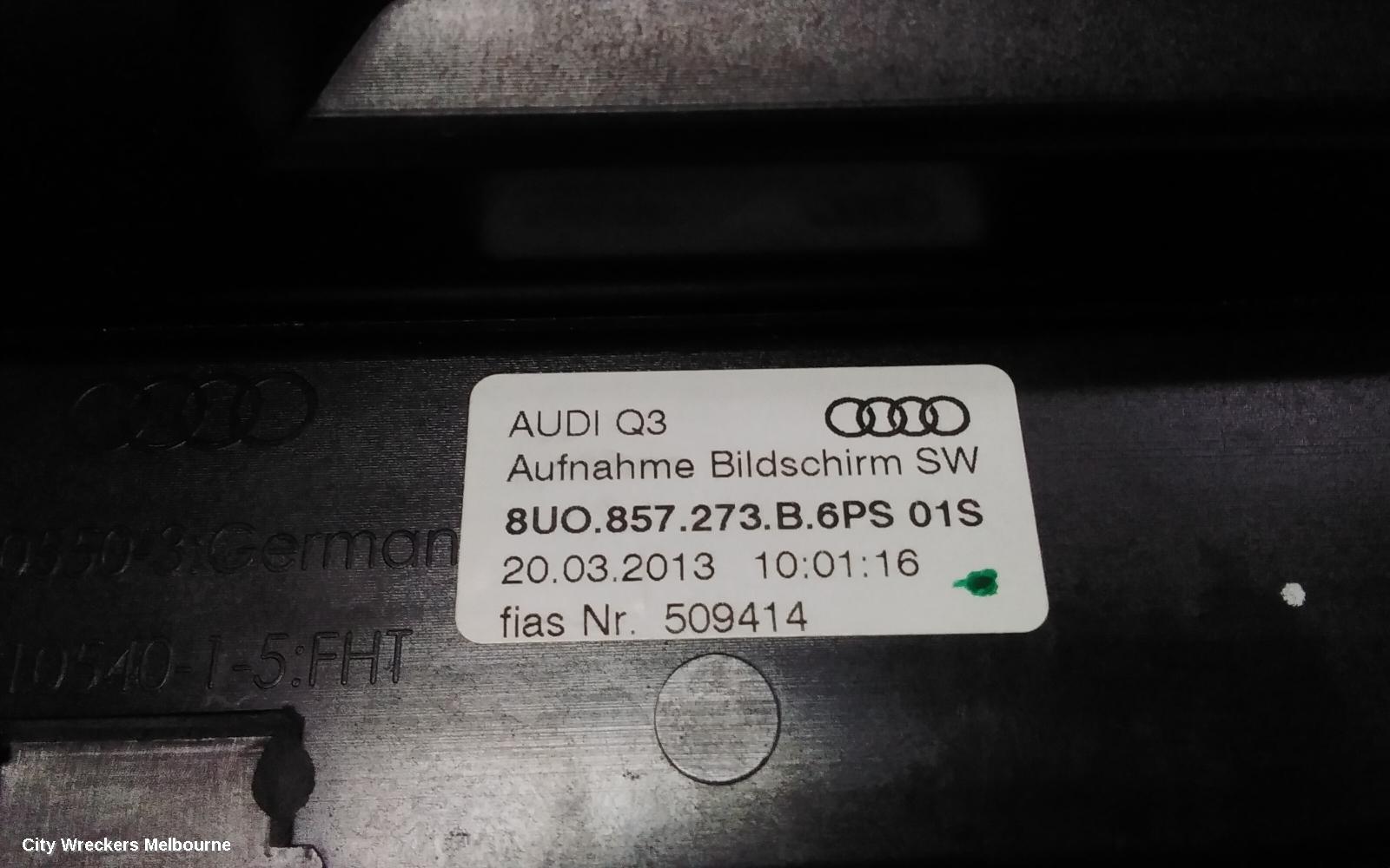 AUDI Q3 RADIO/CD/DVD/SAT/TV, CD PLAYER, 8U, 03/2012 - 12/2018