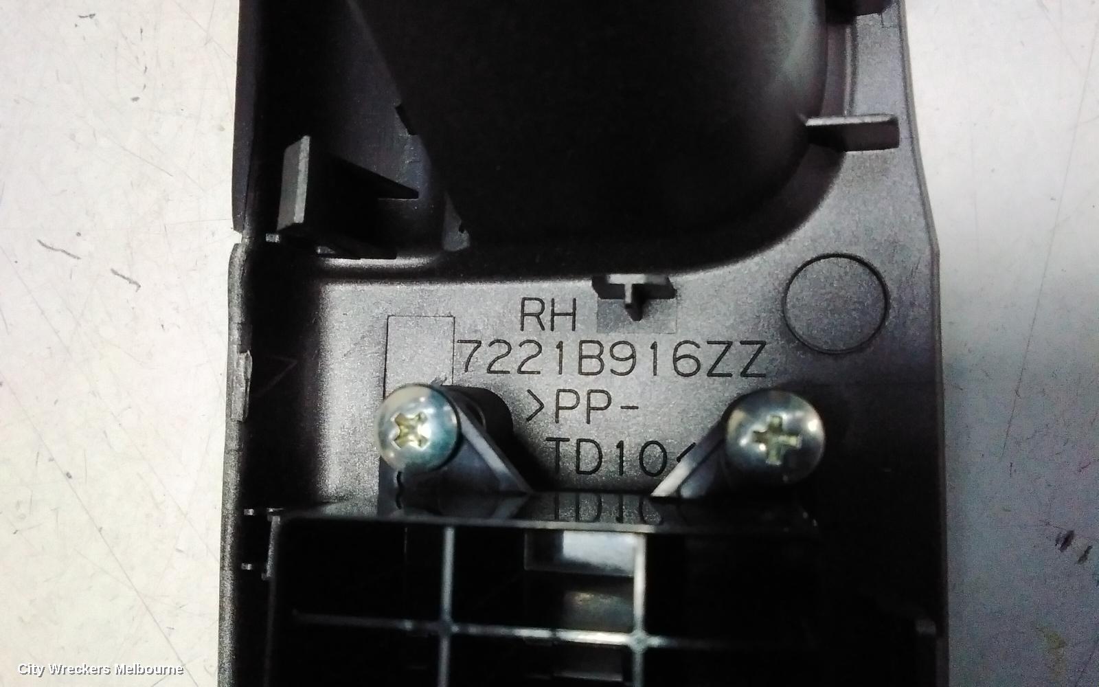 MITSUBISHI ASX PWR DR WIND SWITCH, RH FRONT (MASTER SWITCH), XB-XD, 07/2013 ONWARDS