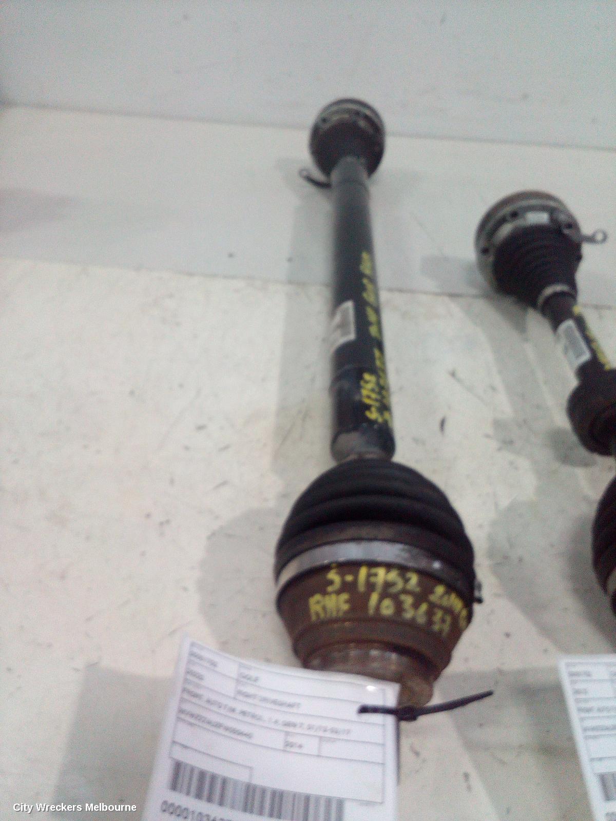 VOLKSWAGEN GOLF RIGHT DRIVESHAFT, FRONT, AUTO T/M, PETROL, 1.4, GEN 7, 01/2013 - 03/2017