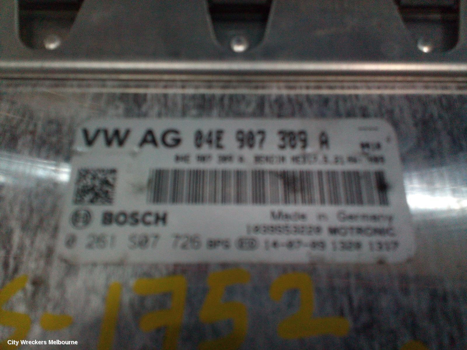 VOLKSWAGEN GOLF ECU, ENGINE ECU, 1.4, PETROL, AUTO, P/N 04E907309A, ECU ONLY, GEN 7, 01/2013 - 08/2020