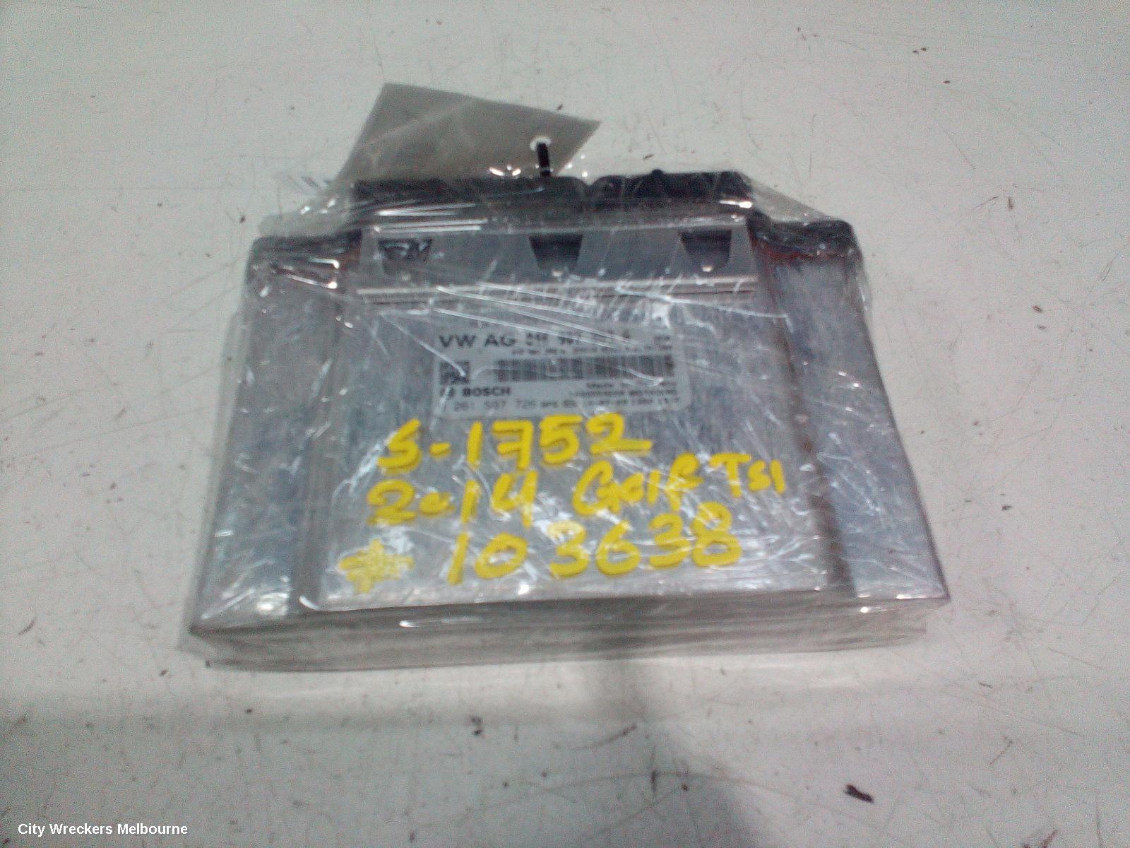 VOLKSWAGEN GOLF ECU, ENGINE ECU, 1.4, PETROL, AUTO, P/N 04E907309A, ECU ONLY, GEN 7, 01/2013 - 08/2020