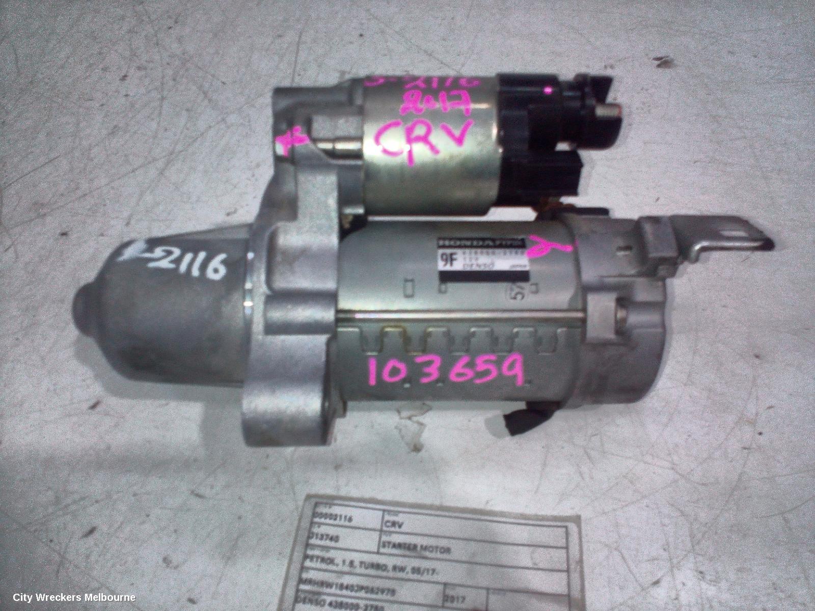 HONDA CRV STARTER, PETROL, 1.5, TURBO, RW, 05/2017 - 08/2023