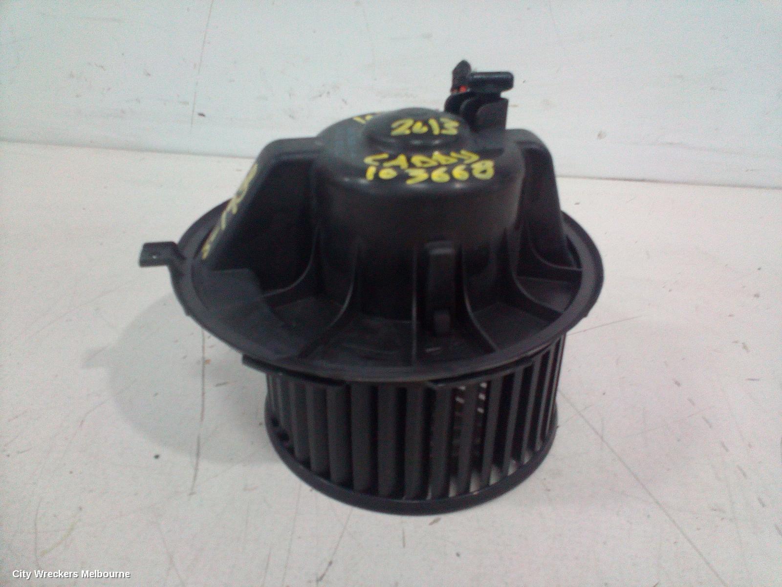 VOLKSWAGEN CADDY HEATER FAN MOTOR, 2K, VALEO P/N 1K2819015,  NON CLIMATE CONTROL TYPE, 12/2004 - 06/2015