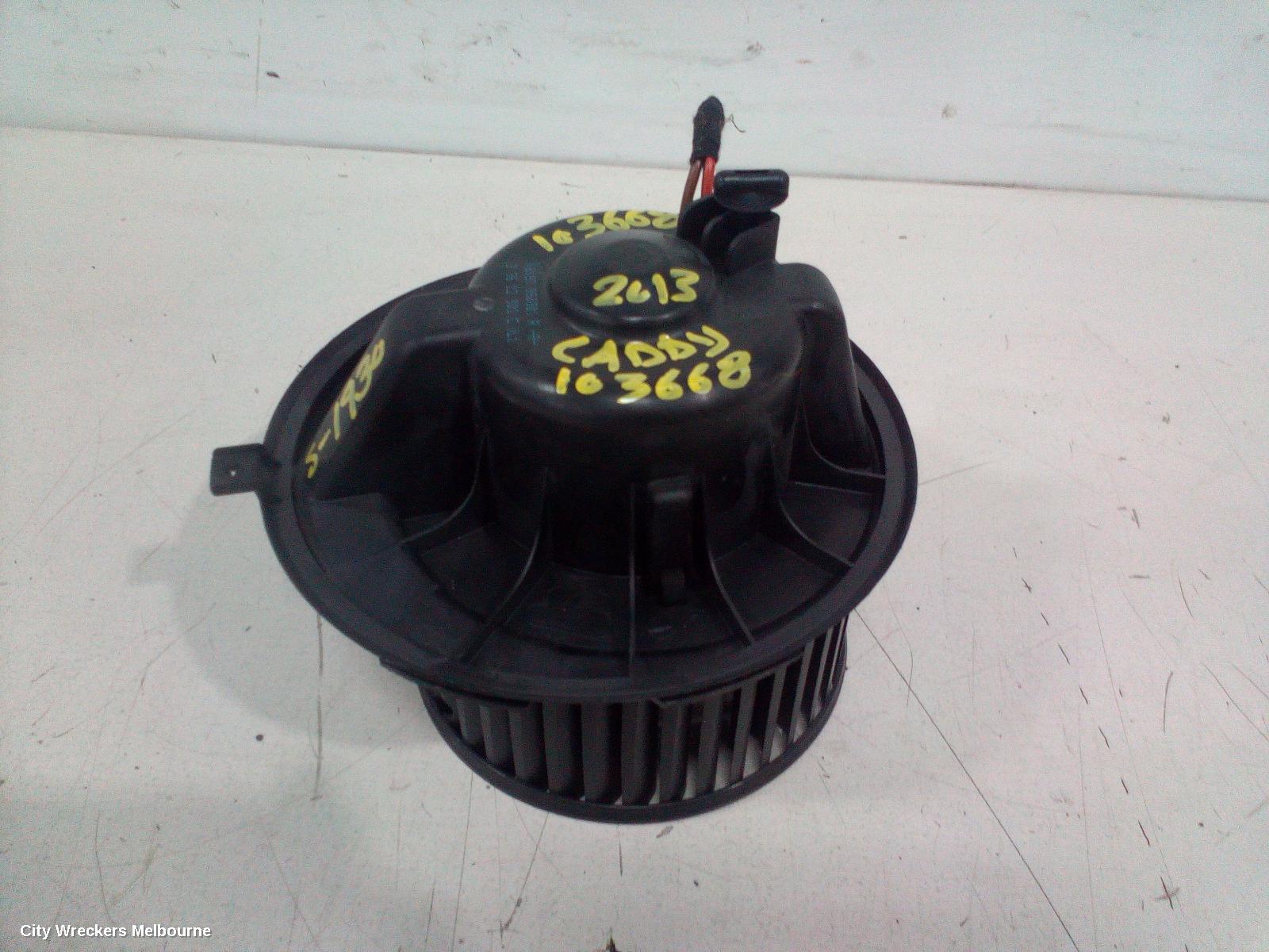VOLKSWAGEN CADDY HEATER FAN MOTOR, 2K, VALEO P/N 1K2819015,  NON CLIMATE CONTROL TYPE, 12/2004 - 06/2015
