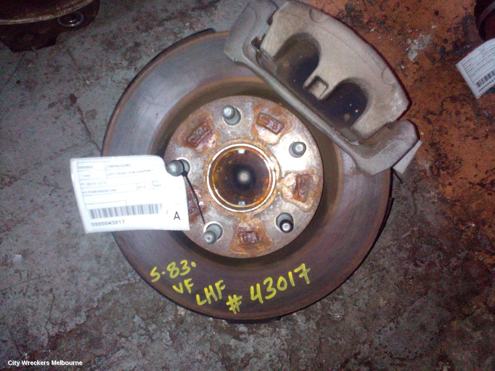 HOLDEN COMMODORE LEFT FRONT HUB ASSEMBLY, VF, 05/2013 - 12/2017