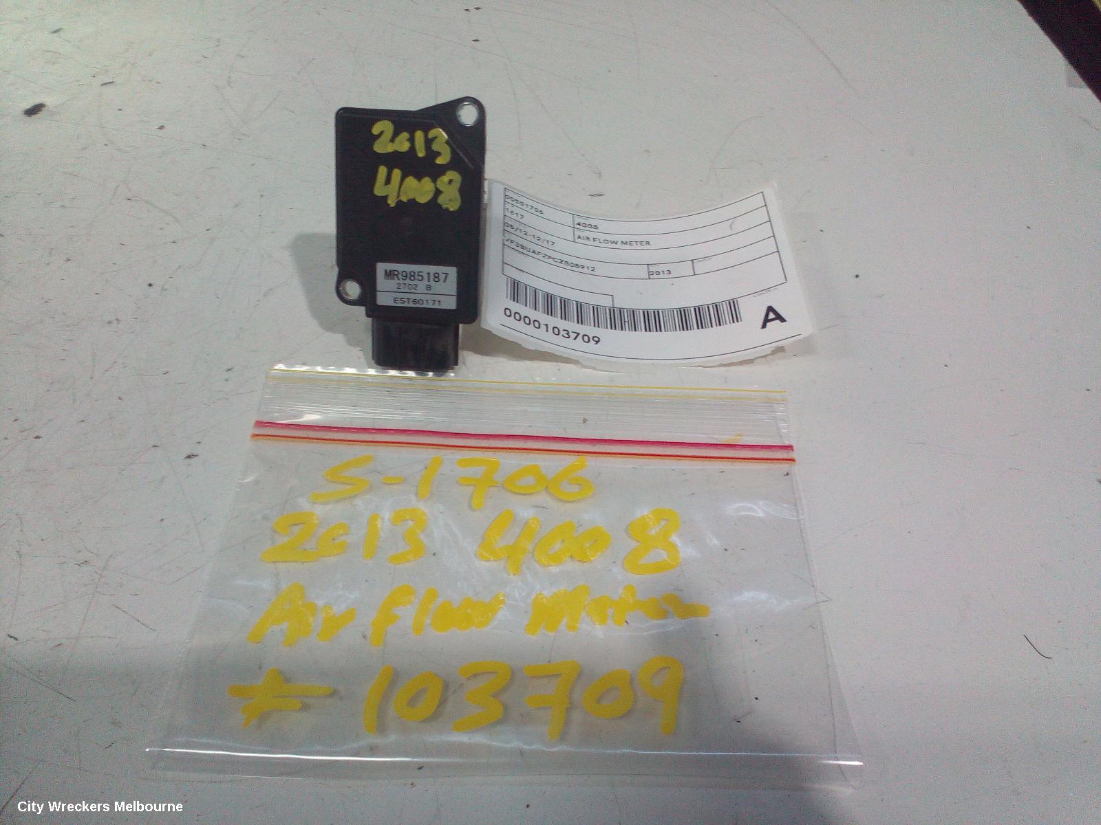 PEUGEOT 4008 AIR FLOW METER, 05/2012 - 12/2017