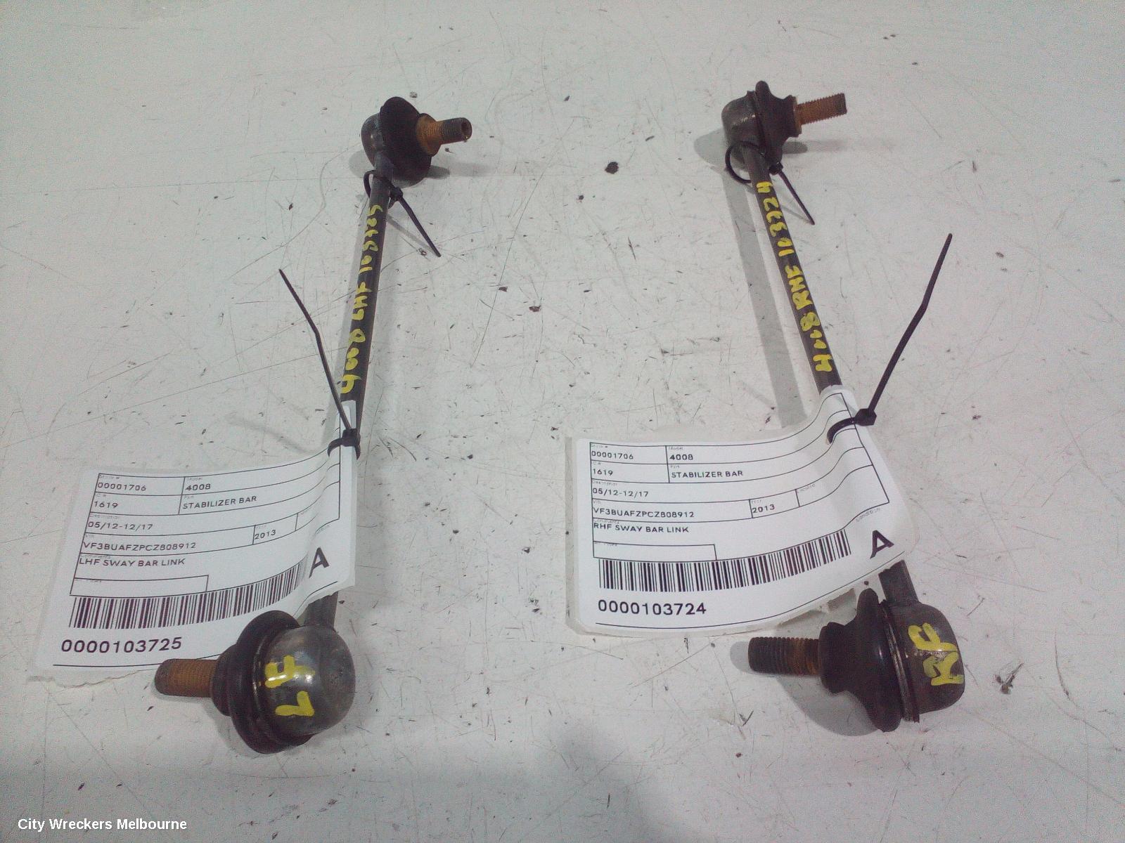 PEUGEOT 4008 STABILISER BAR, 05/2012 - 12/2017