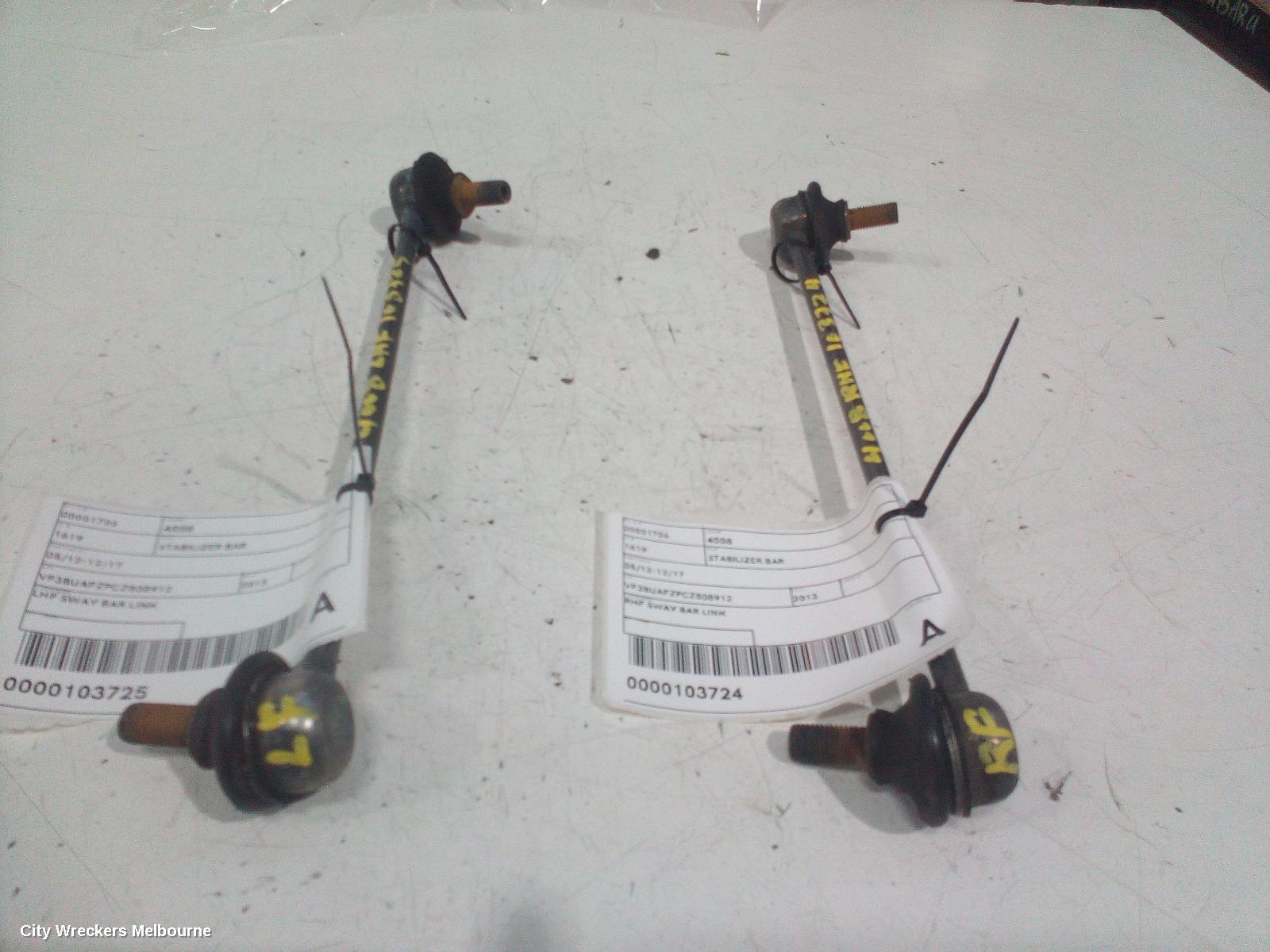 PEUGEOT 4008 STABILISER BAR, 05/2012 - 12/2017