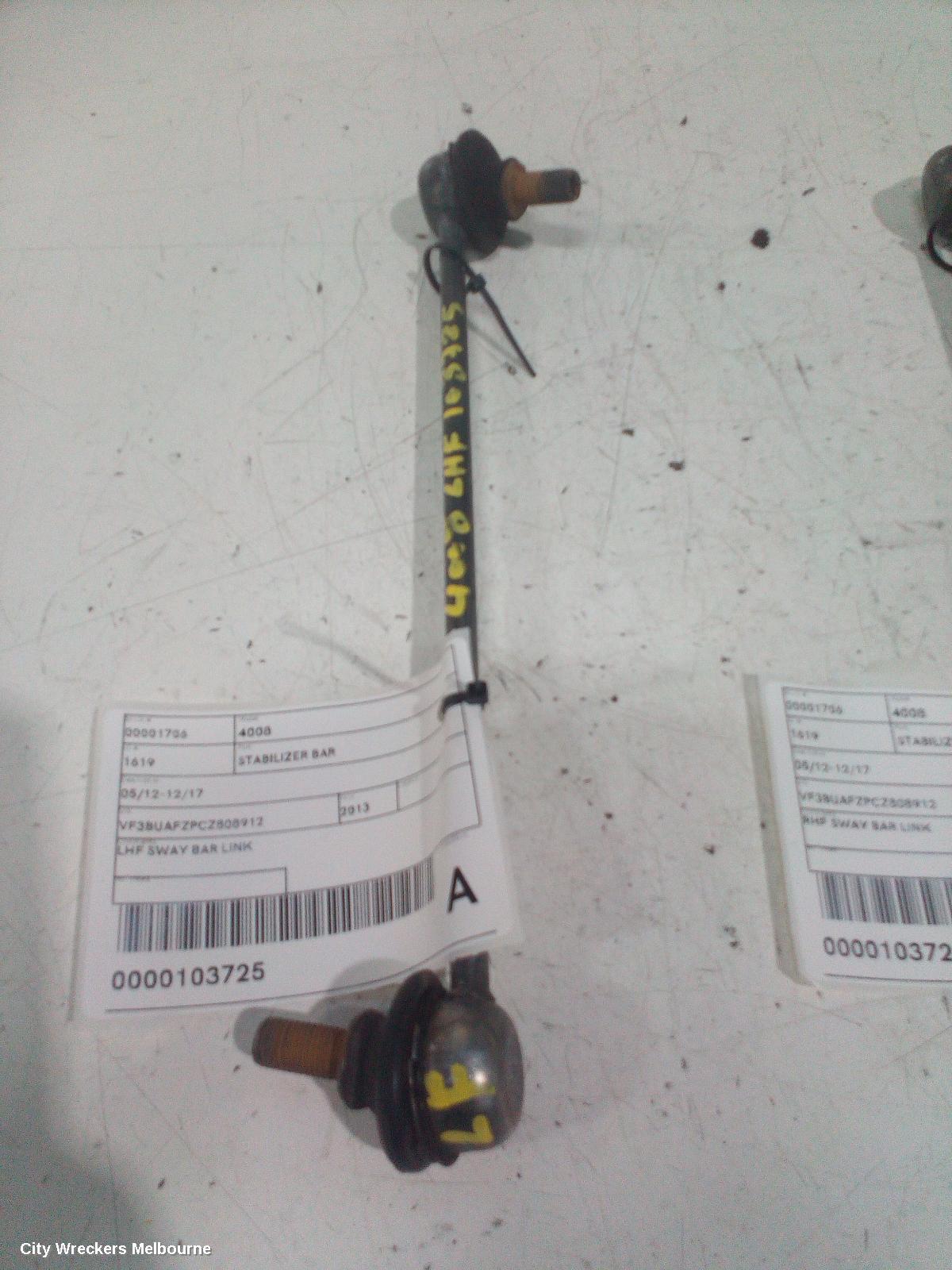 PEUGEOT 4008 STABILISER BAR, 05/2012 - 12/2017