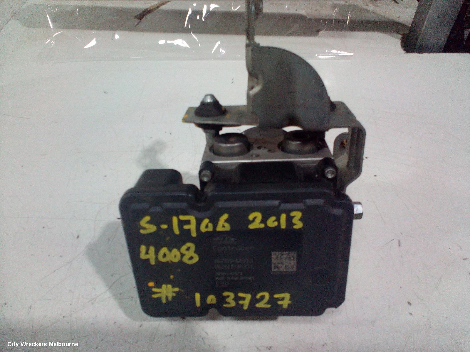 PEUGEOT 4008 ABS PUMP/MODULATOR, 05/2012 - 12/2017