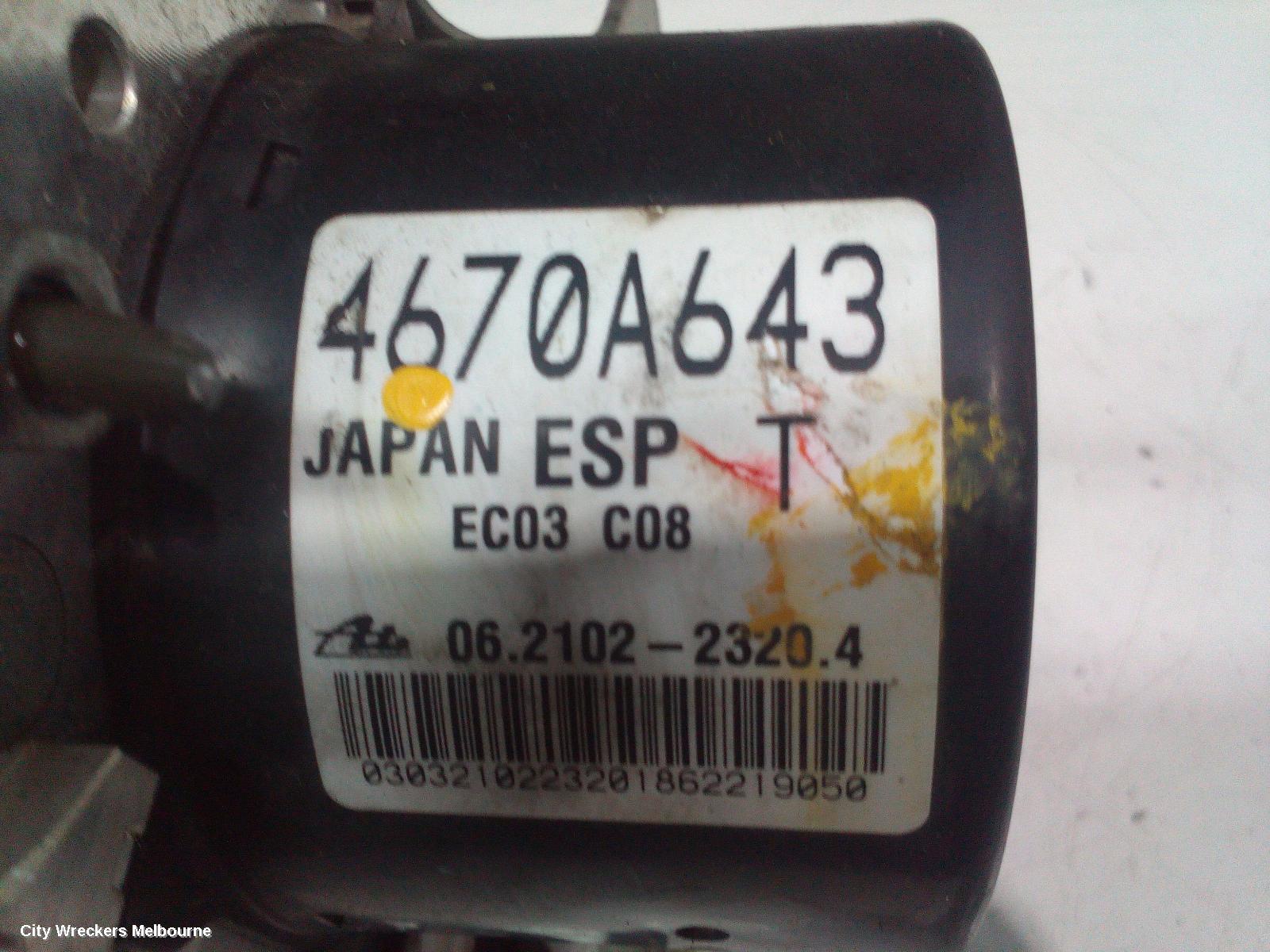 PEUGEOT 4008 ABS PUMP/MODULATOR, 05/2012 - 12/2017