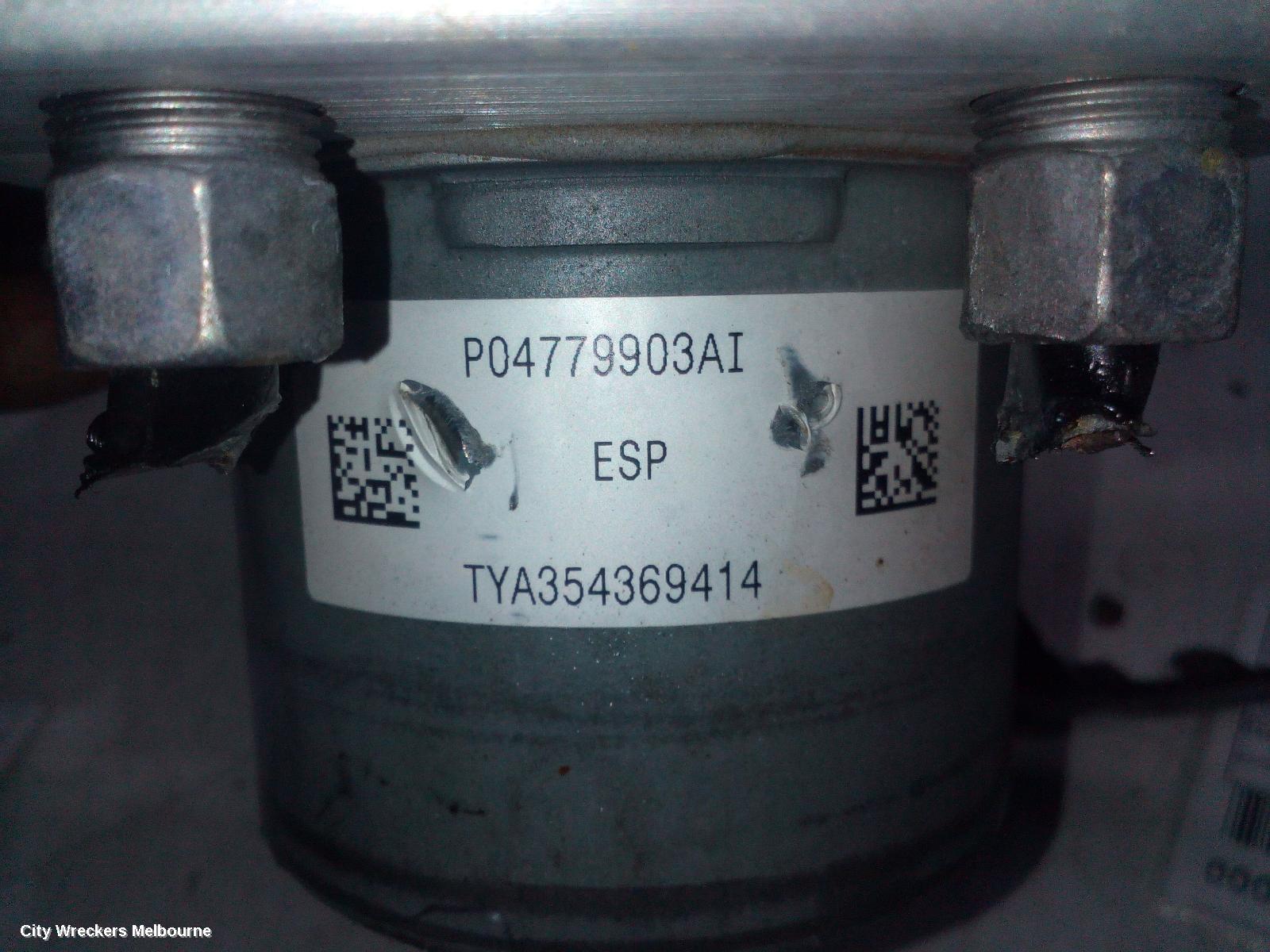 JEEP CHEROKEE ABS PUMP/MODULATOR, P/N 68225333AA, KL, 02/2014 - 11/2022