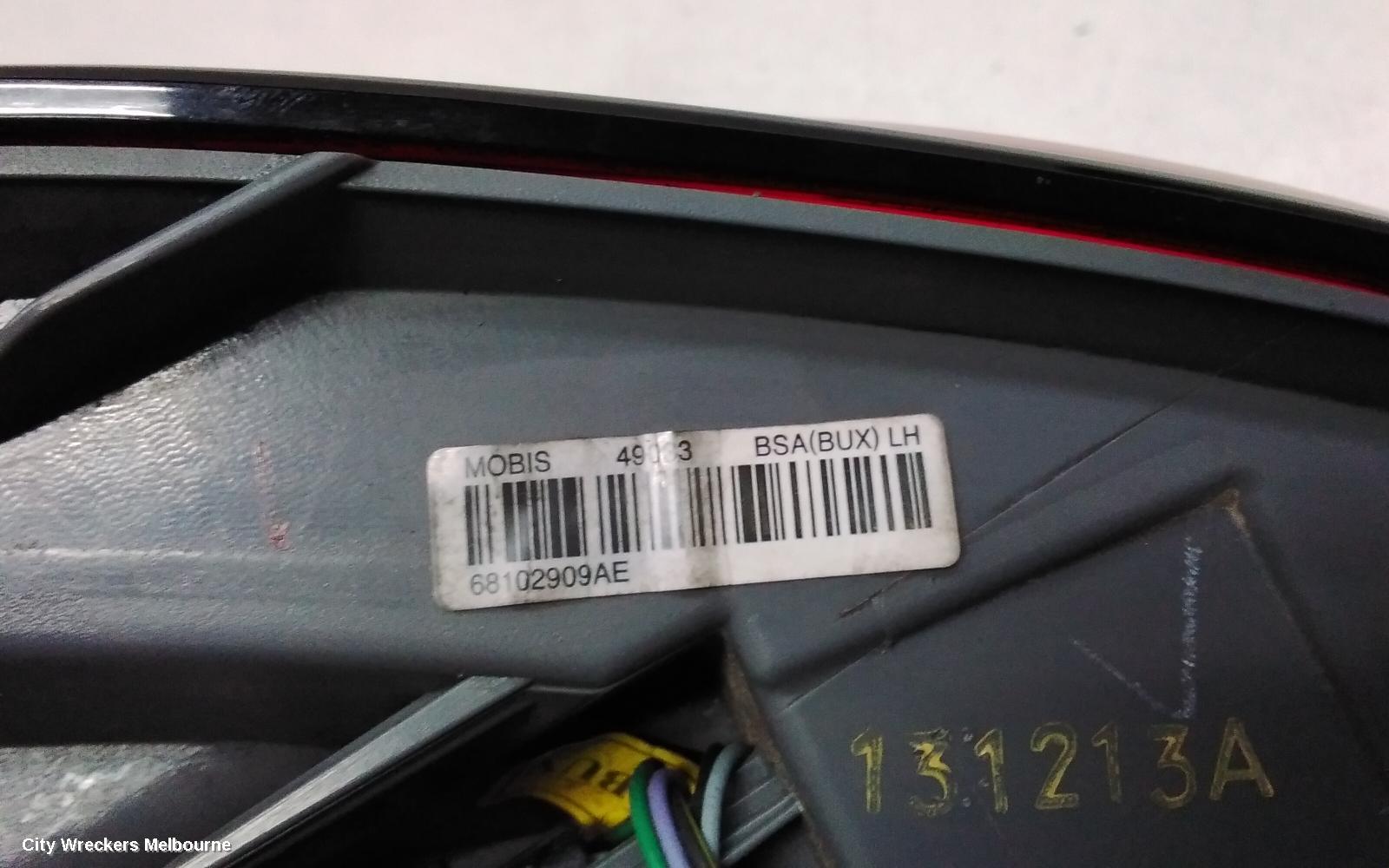 JEEP CHEROKEE LEFT TAILLIGHT, KL, IN BODY, 02/2014 - 03/2018
