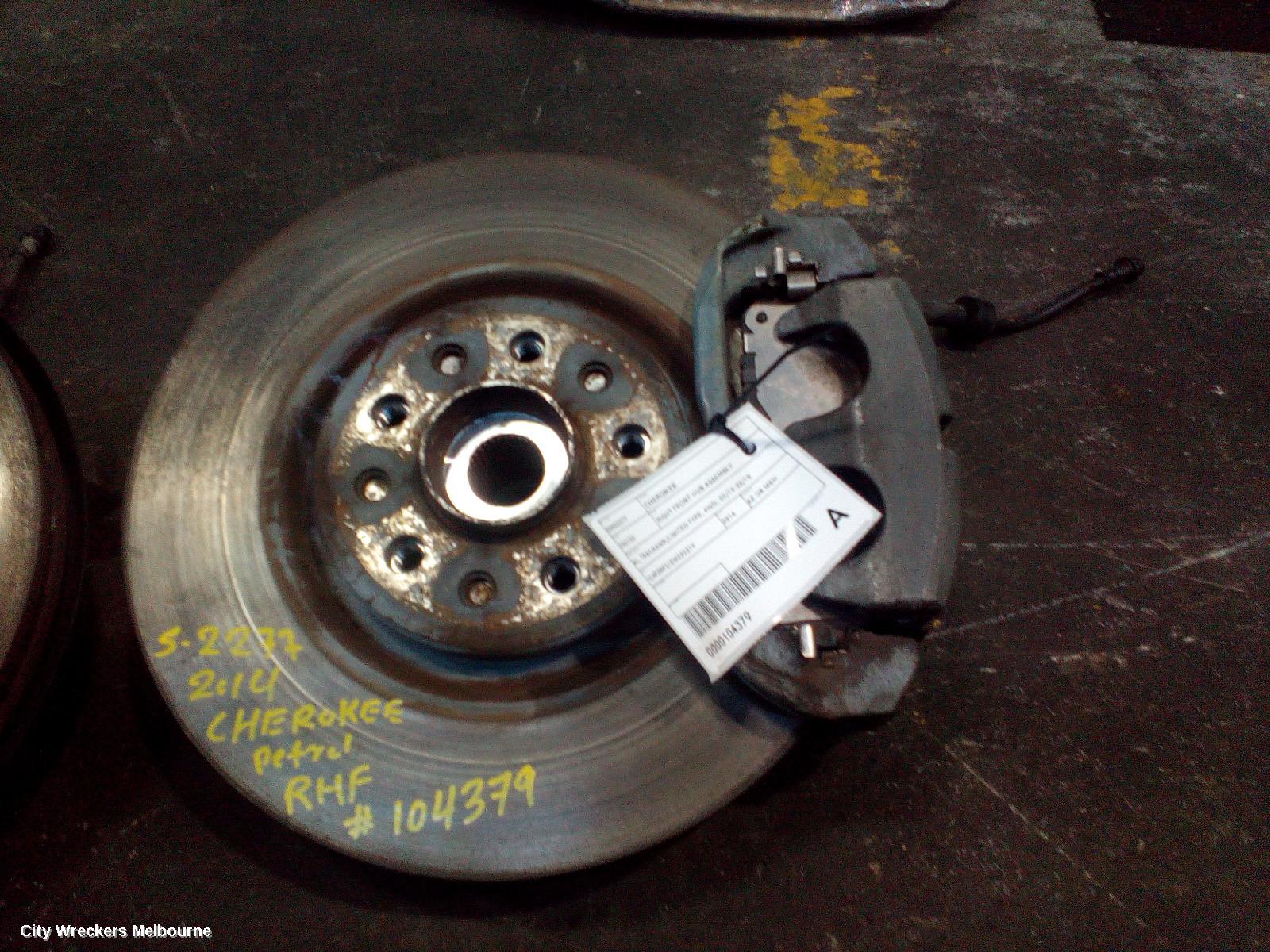 JEEP CHEROKEE RIGHT FRONT HUB ASSEMBLY, KL, TRAILHAWK/LIMITED TYPE, 4WD, 02/2014 - 03/2018