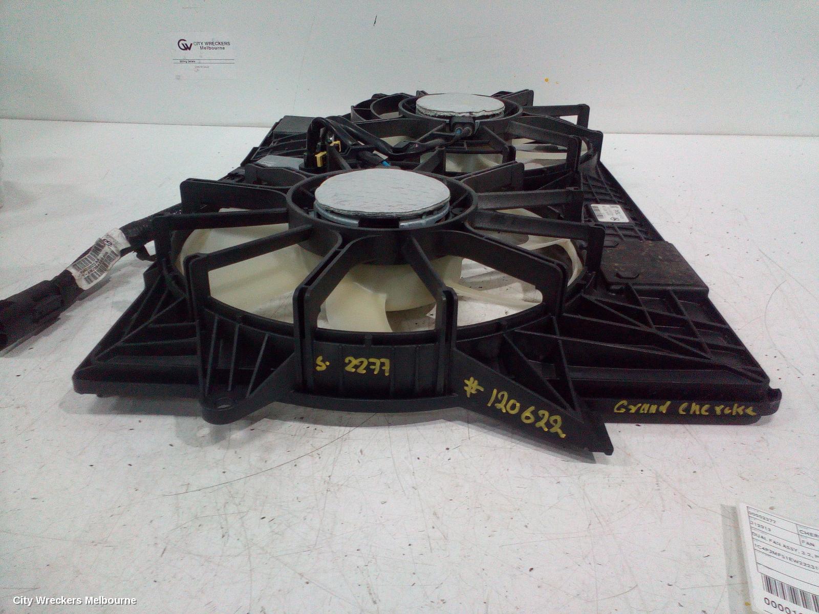 JEEP CHEROKEE FAN, DUAL FAN ASSY, 3.2, PETROL, KL, 02/2014 - 11/2022