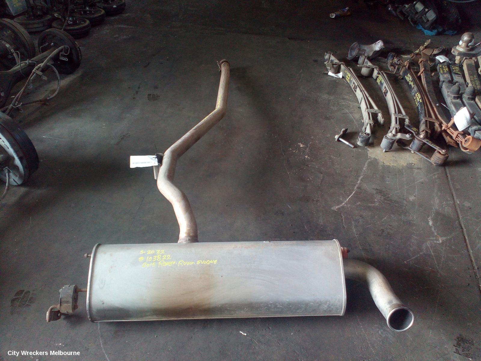 LAND ROVER RANGEROVER EVOQUE EXHAUST SYSTEM, L538, 11/2011 - 01/2019