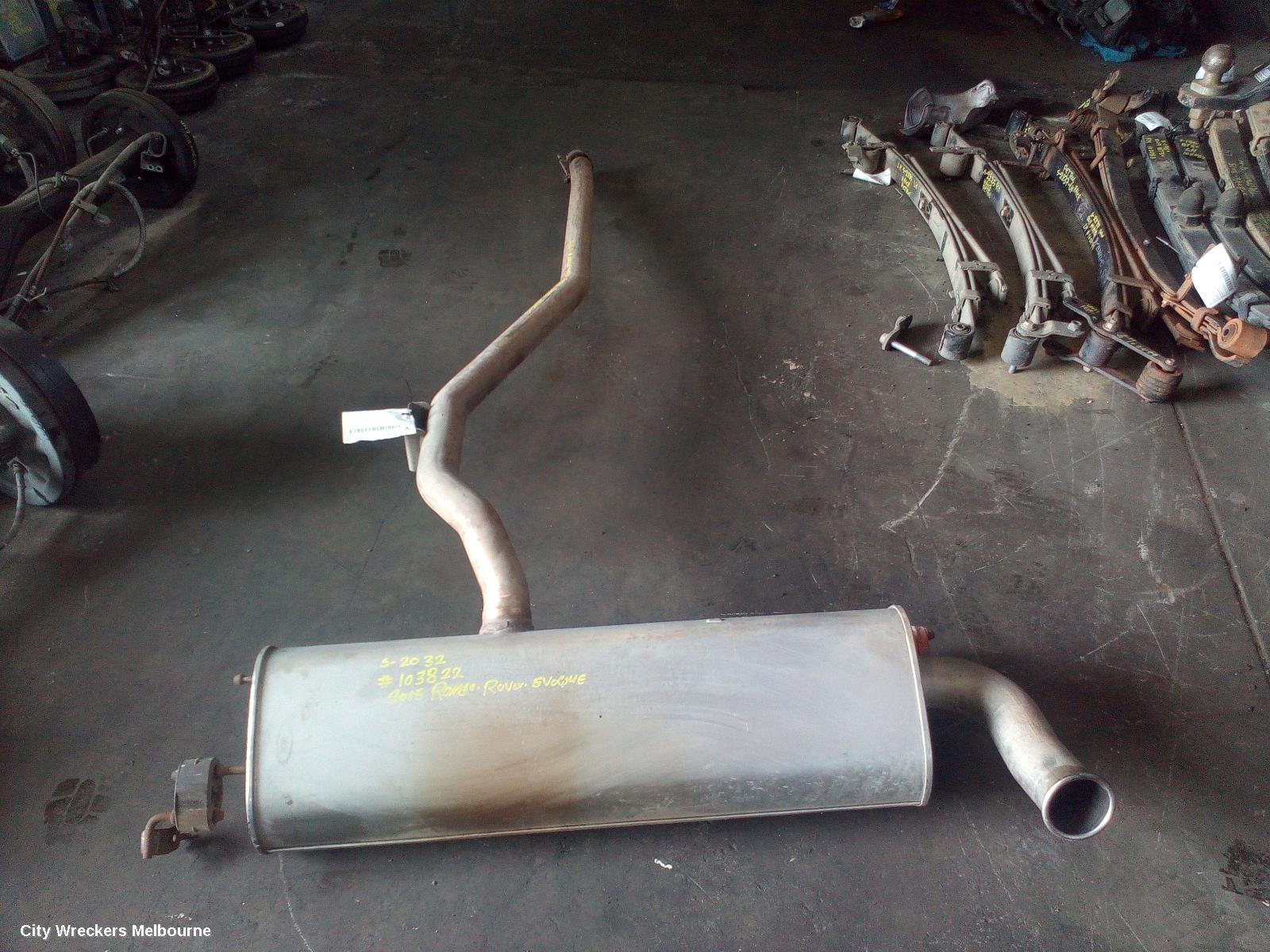 LAND ROVER RANGEROVER EVOQUE EXHAUST SYSTEM, L538, 11/2011 - 01/2019