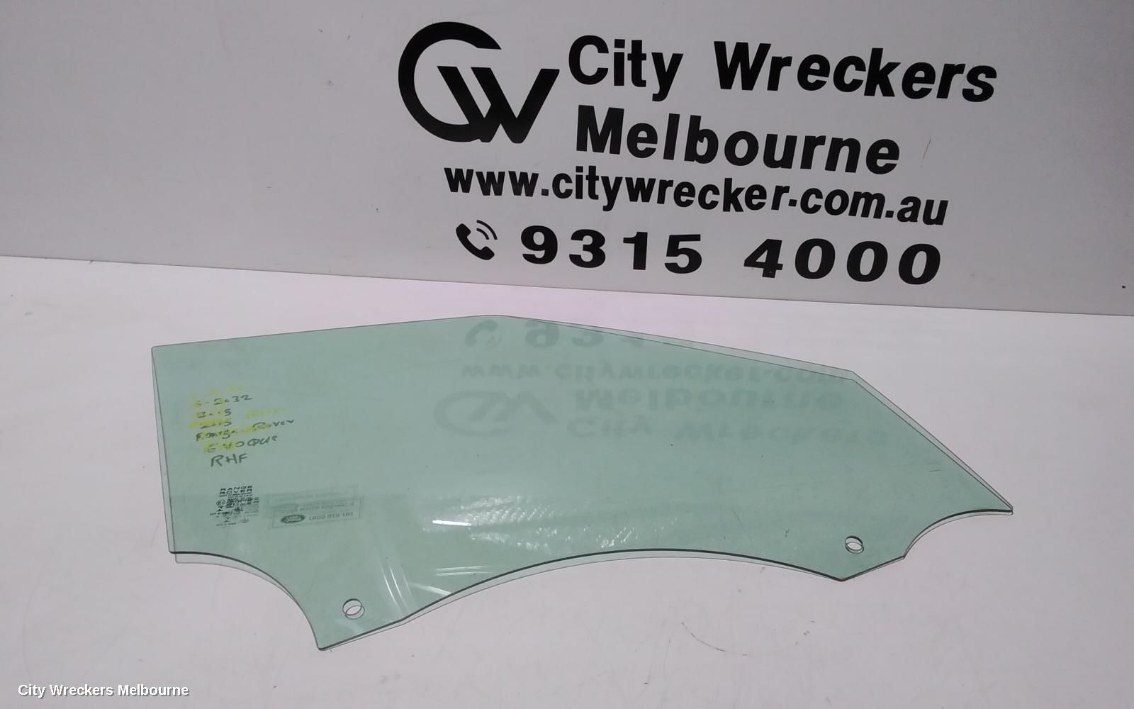 LAND ROVER RANGEROVER EVOQUE RIGHT FRONT DOOR WINDOW, L538, 11/2011 - 01/2019