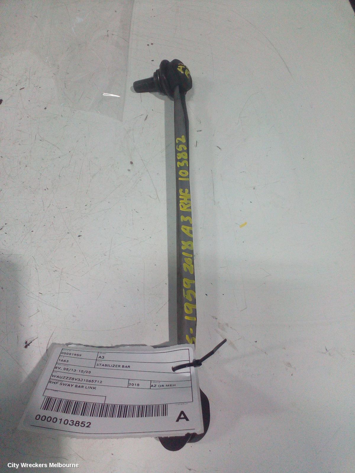 AUDI A3 STABILISER BAR, 8V, 03/2013 - 10/2020