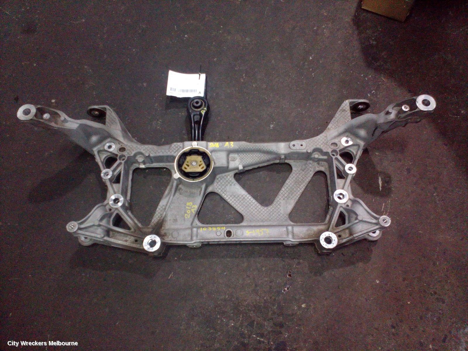AUDI A3 FRT XMEMBER/CRADLE, 8V, CROSSMEMBER, ALUMINUM, NON RS3 TYPE, 05/2013 - 10/2020