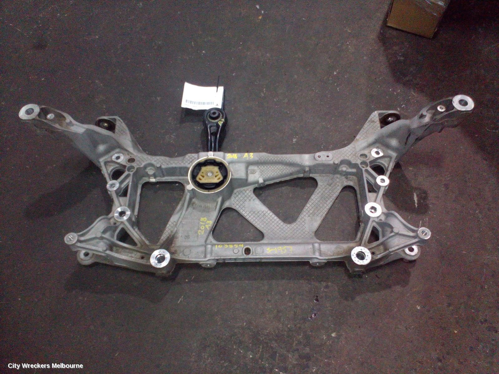 AUDI A3 FRT XMEMBER/CRADLE, 8V, CROSSMEMBER, ALUMINUM, NON RS3 TYPE, 05/2013 - 10/2020